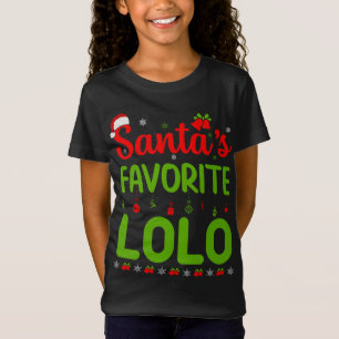 T-Shirt Funny Noël Père Noël Favori Lolo Cute Merry X