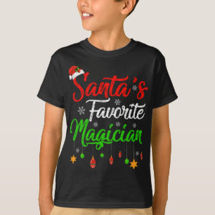 T-shirt Funny Noël Père Noël Favori Magicien Noël
