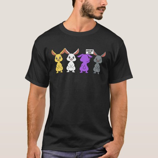 T-shirt Funny Nonbinary Bunny Gift (Devant)