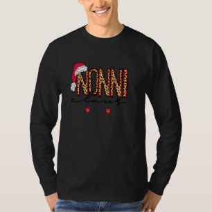 T-shirt Funny Nonni Claus Snowflake Leopard Christmas Pul