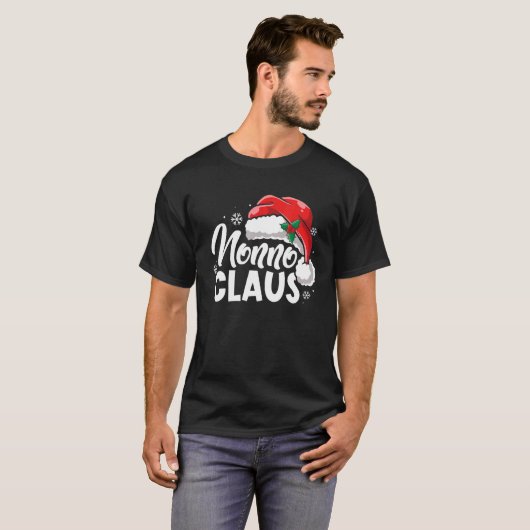 T-shirt Funny Nonno Claus Pajamas de Noël Famille Noël Sa (Devant entier)