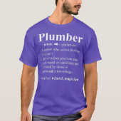 T-shirt Funny Noun Plumber Définition Plumbing Cadeau (Devant)