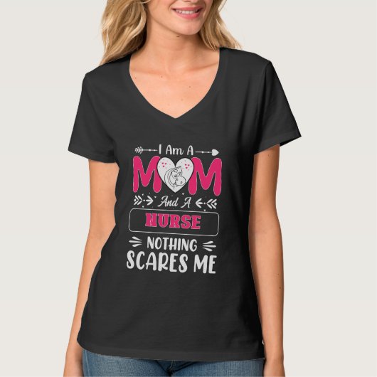 T-shirt Funny Nurse Maman, Nurse Mom drôle citations (Devant)