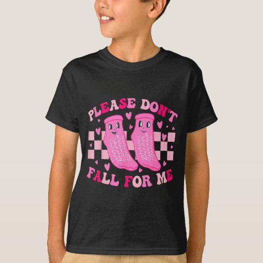 T-shirt Funny Nurse Valentine Please Don't Fall For Me Rn  (Devant)