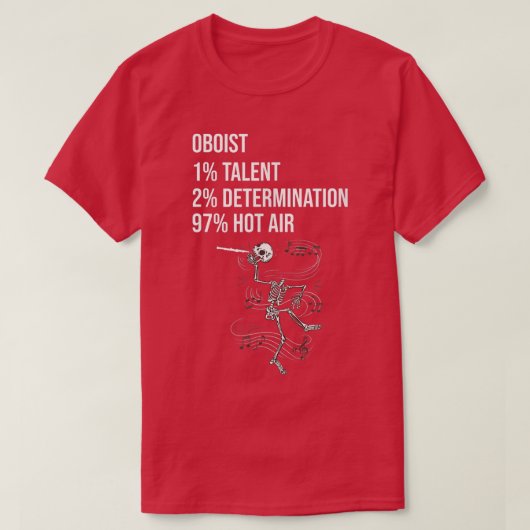 T-shirt Funny Oboist  (Design devant)