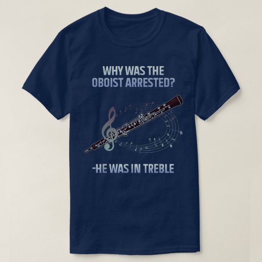 T-shirt Funny Oboist (Design devant)