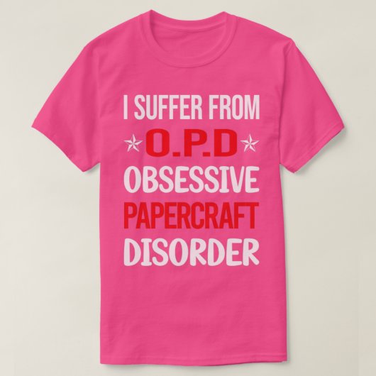 T-shirt Funny Obsessive 01 Papercraft Papercraft Craft (Design devant)