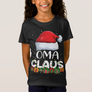 T-Shirt Funny Oma Santa Claus Pyjamas de Noël Famille Mat