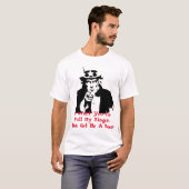 T-shirt Funny Oncle Sam Mème : Tirer mon doigt Me chercher (Devant entier)