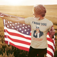 Funny Oncle Sam Patriotic Message personnalisé