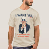 T-shirt Funny Oncle Sam Patriotic Message personnalisé (Devant)