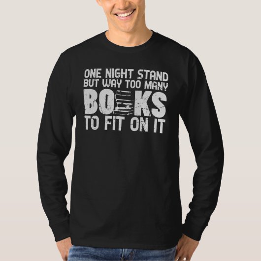 T-shirt Funny One Night Stand Book Sarcasm (Devant)