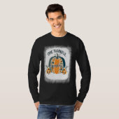 T-shirt Funny One Thankful Grandma Flower Pumpkin Fall Aut (Devant entier)