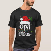 T-shirt Funny Opa Claus Pyjamas de Noël Père Noël (Devant)