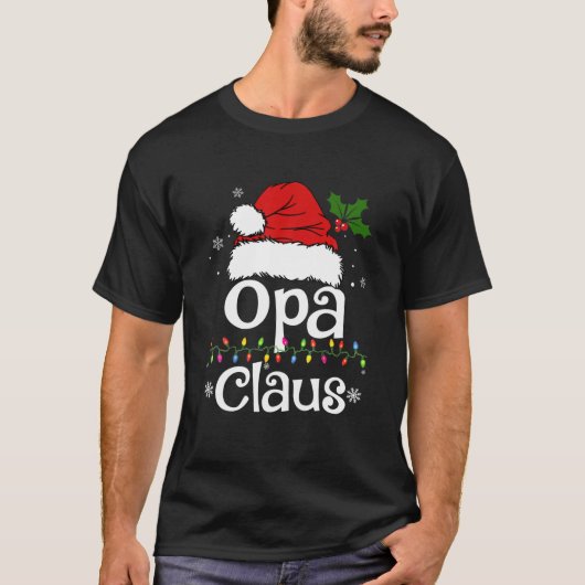 T-shirt Funny Opa Claus Pyjamas de Noël Père Noël (Devant)