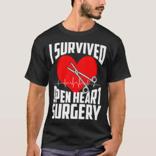 T-shirt Funny Open Heart Chirurgie Cadeau Hommes Cool Surv