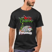 T-shirt Funny Opossum Amoureux des animaux Xmas éclairage  (Devant)