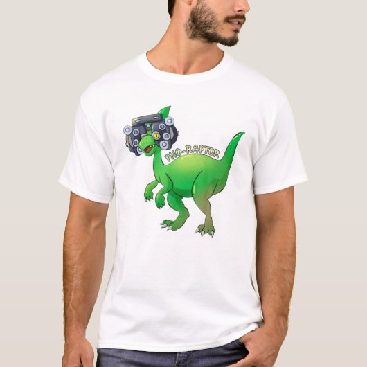 T-shirt Funny Optometry Dinosaur Phoropter Pho-Raptor Opti (Devant)