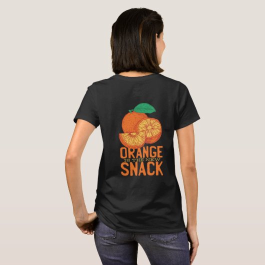 T-shirt Funny Orange Est Le Nouveau Snack Graphics (Dos entier)