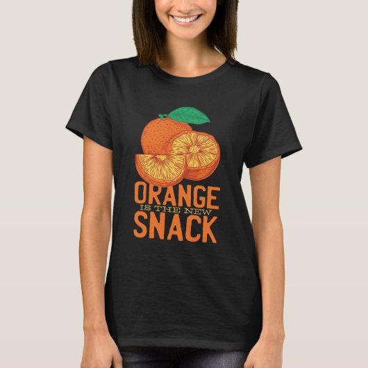 T-shirt Funny Orange Est Le Nouveau Snack Graphics (Devant)