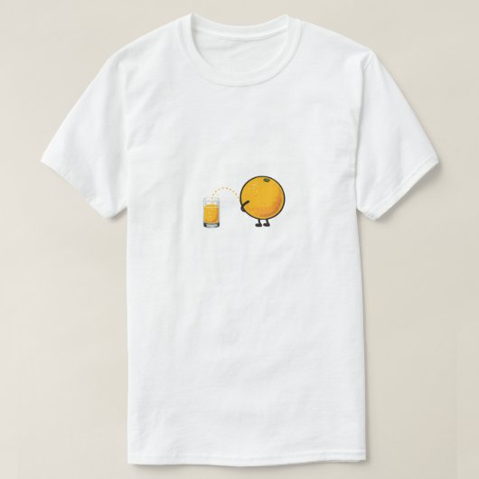 T-shirt Funny Orange Juice Cartoon (Design devant)