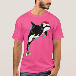 T-shirt Funny Orca tueur baleine Santa Hat