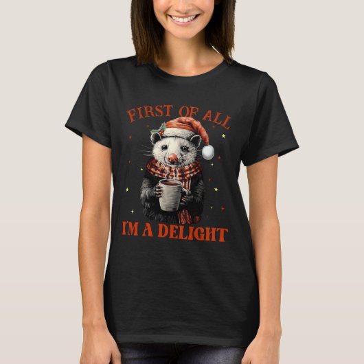 T-shirt Funny Ossums First Of All I'm A Delight Merry Chri (Devant)