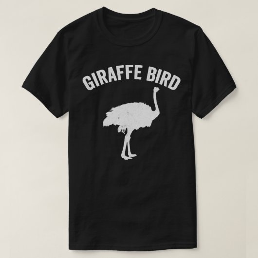 T-shirt Funny Ostrich Giraffe Bird1 (Design devant)