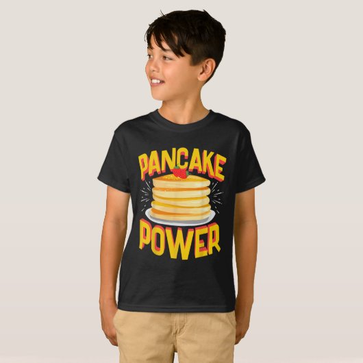 T-shirt Funny Pancake Power (Devant entier)