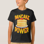 T-shirt Funny Pancake Power (Devant)