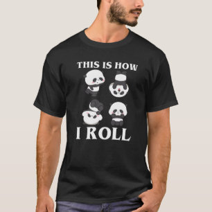 T-shirt Funny Panda Bear Fitness Yoga Sports Exercice Bamb