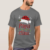 T-shirt Funny Papa Claus Noël Pyjamas rouge patiné Père No (Devant)