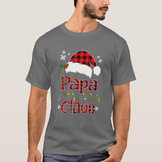T-shirt Funny Papa Claus Noël Pyjamas rouge patiné Père No