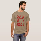 T-shirt Funny Papa Mode Parties scintillant basse batterie (Devant entier)