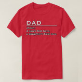 T-shirt Funny Papa ( Noun) A Sons First Hero a Filles Fi (Design devant)