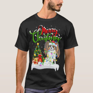 T-shirt Funny Papillon Amoureux des chiens Xmas Éclairage