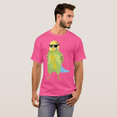 T-shirt Funny Parakeet porter des lunettes de soleil Jouer (Devant entier)