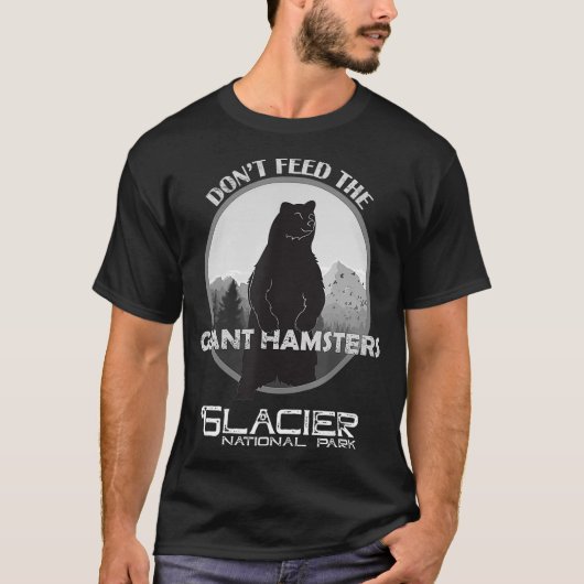 T-shirt Funny Parc national des Glaciers Grizzly Ours Brow (Devant)