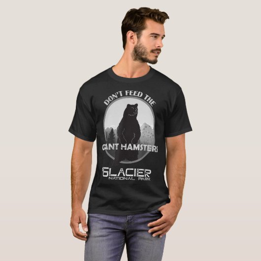 T-shirt Funny Parc national des Glaciers Grizzly Ours Brow (Devant entier)