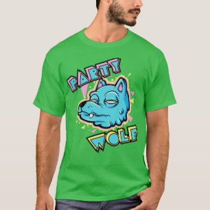 T-shirt Funny Party Wolf Lover 80s Culture Party Animal