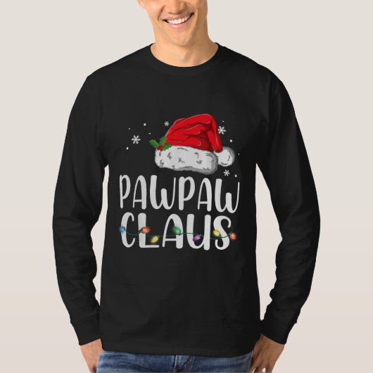 T-shirt Funny Pawpaw Claus Christmas Pajamas Santa  (Devant)