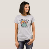 T-shirt Funny Paws Button Customizable Dog Lover (Devant entier)