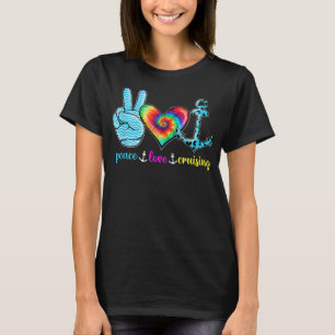 T-shirt Funny Peace Love Cruising Sailing Cruise Tropical