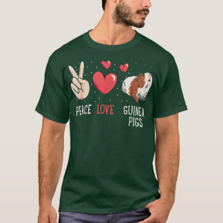 T-shirt Funny Peace Love Guinée Pigs Graphic Women Men Gui