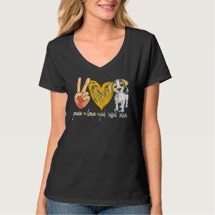 T-shirt Funny Peace Love Jack Russell Terrier mignon chien