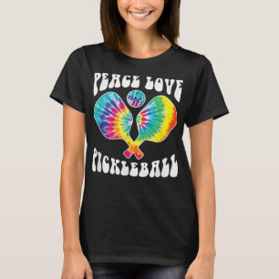 T-shirt Funny Peace Love Pickleball Design Vintage 343