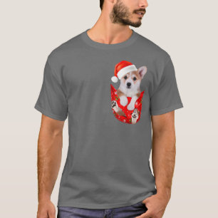 T-shirt Funny Pembroke Welsh Corgi Christmas Pocket for Co