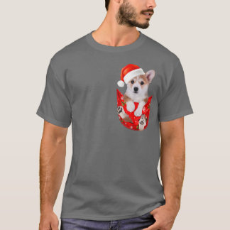 T-shirt Funny Pembroke Welsh Corgi Christmas Pocket for Co