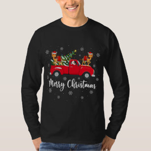 T-shirt Funny Père Noël équitation Arbre de Noël Camion Ca