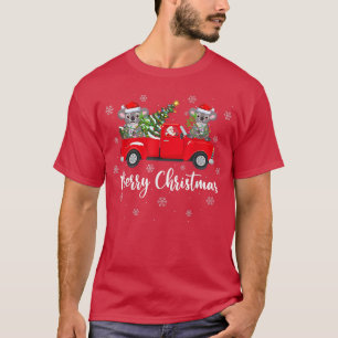 T-shirt Funny Père Noël équitation Arbre de Noël Camion Ko